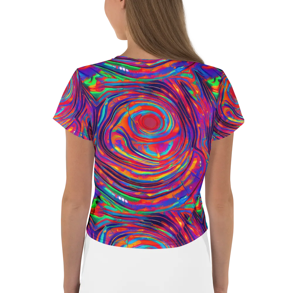 Quantum Spiral on Crop Tee — Back