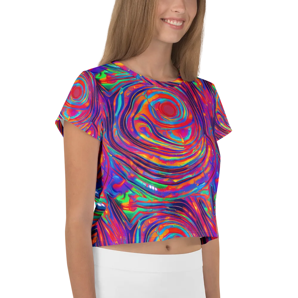 Quantum Spiral on Crop Tee — Right