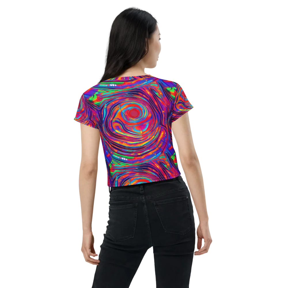 Quantum Spiral on Crop Tee — Back