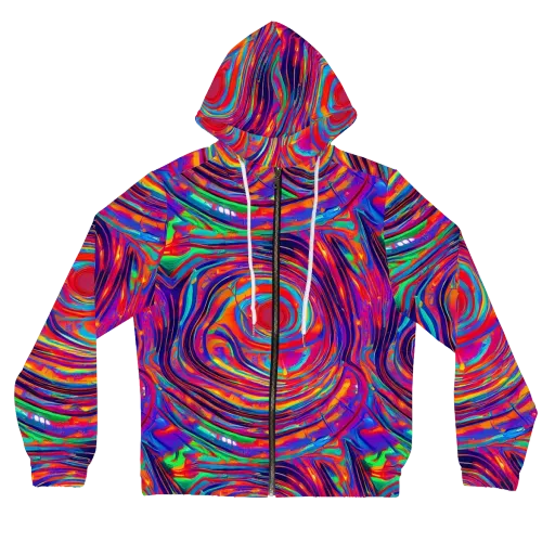 Quantum Spiral on a Women's Full-Zip Hoodie