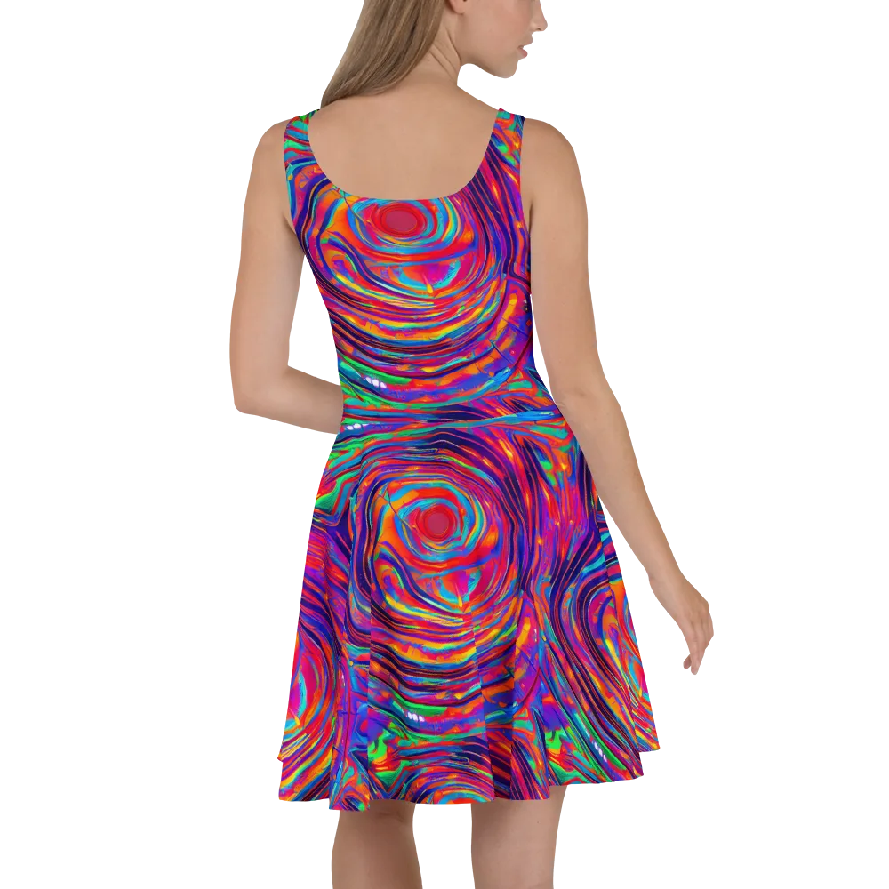 Quantum Spiral on Skater Dress — Back
