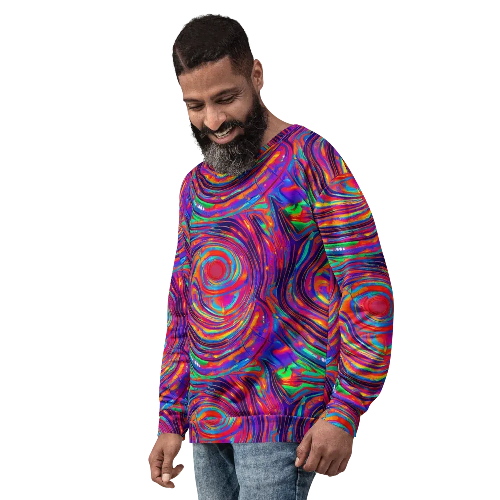 Quantum Spiral on Sweatshirt — Left Front