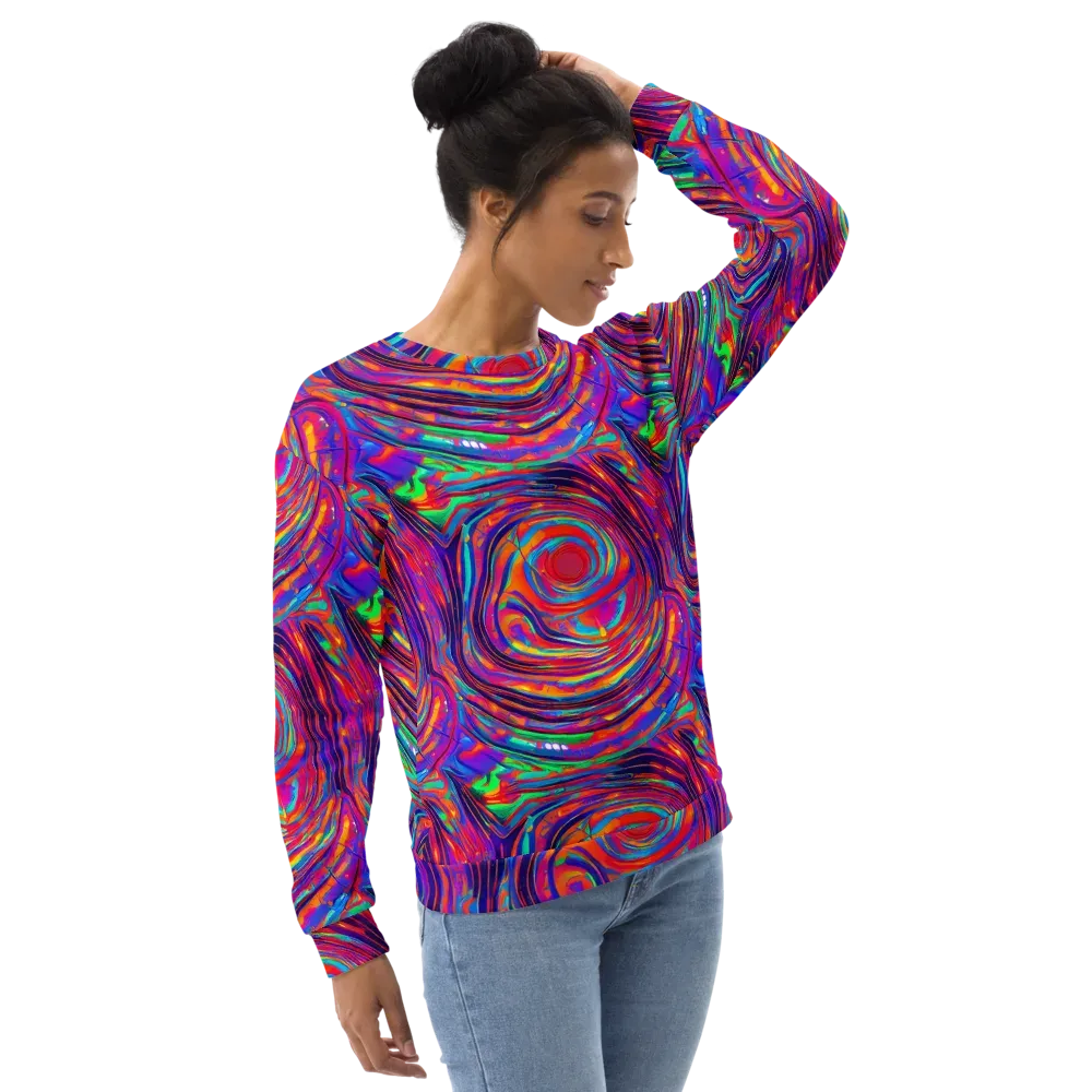 Quantum Spiral on Sweatshirt — Right Front