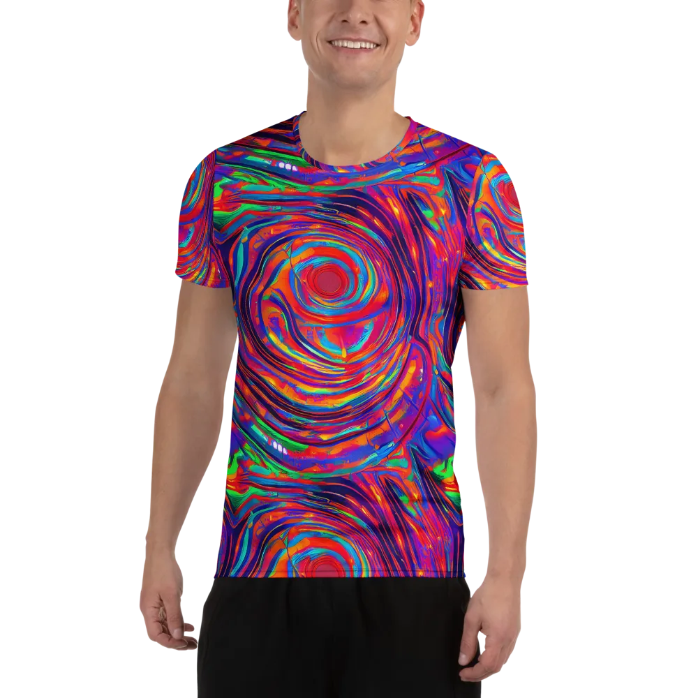 Quantum Spiral on Men's Athletic T-Shirt — Front