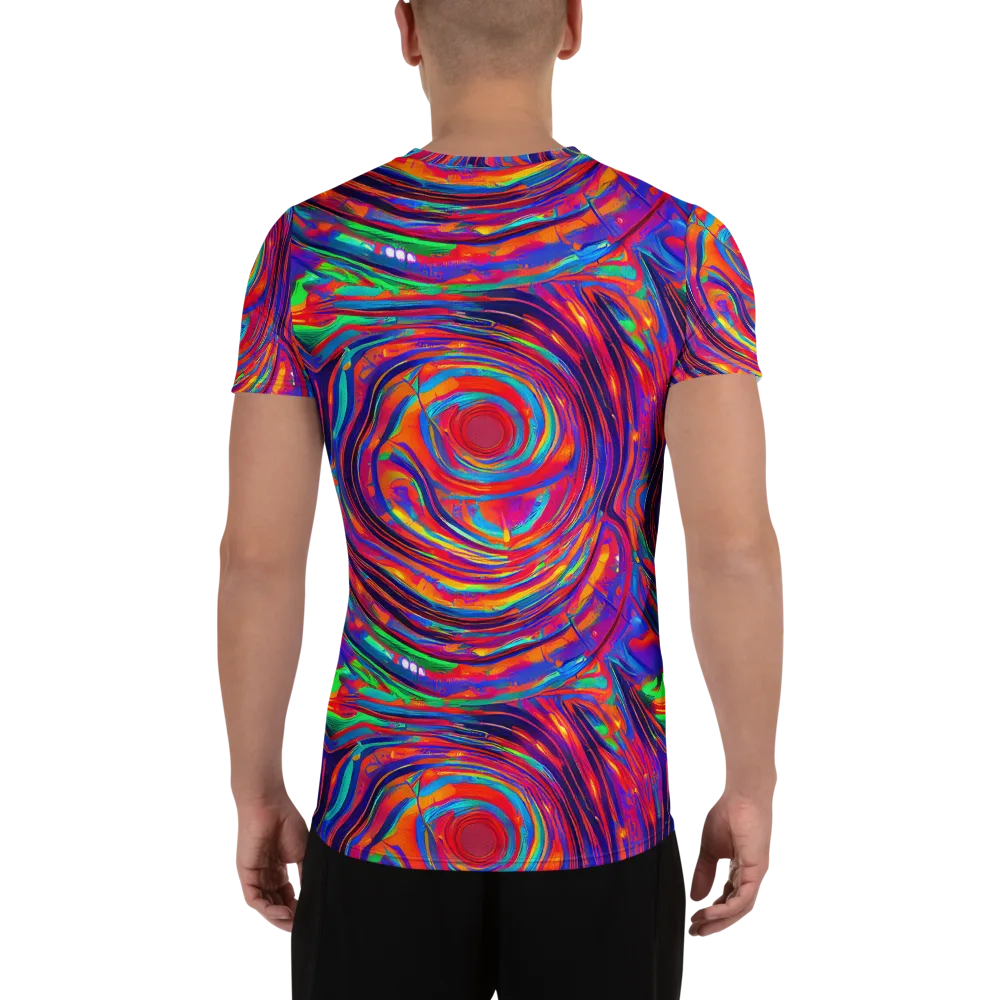 Quantum Spiral on Men's Athletic T-Shirt — Back