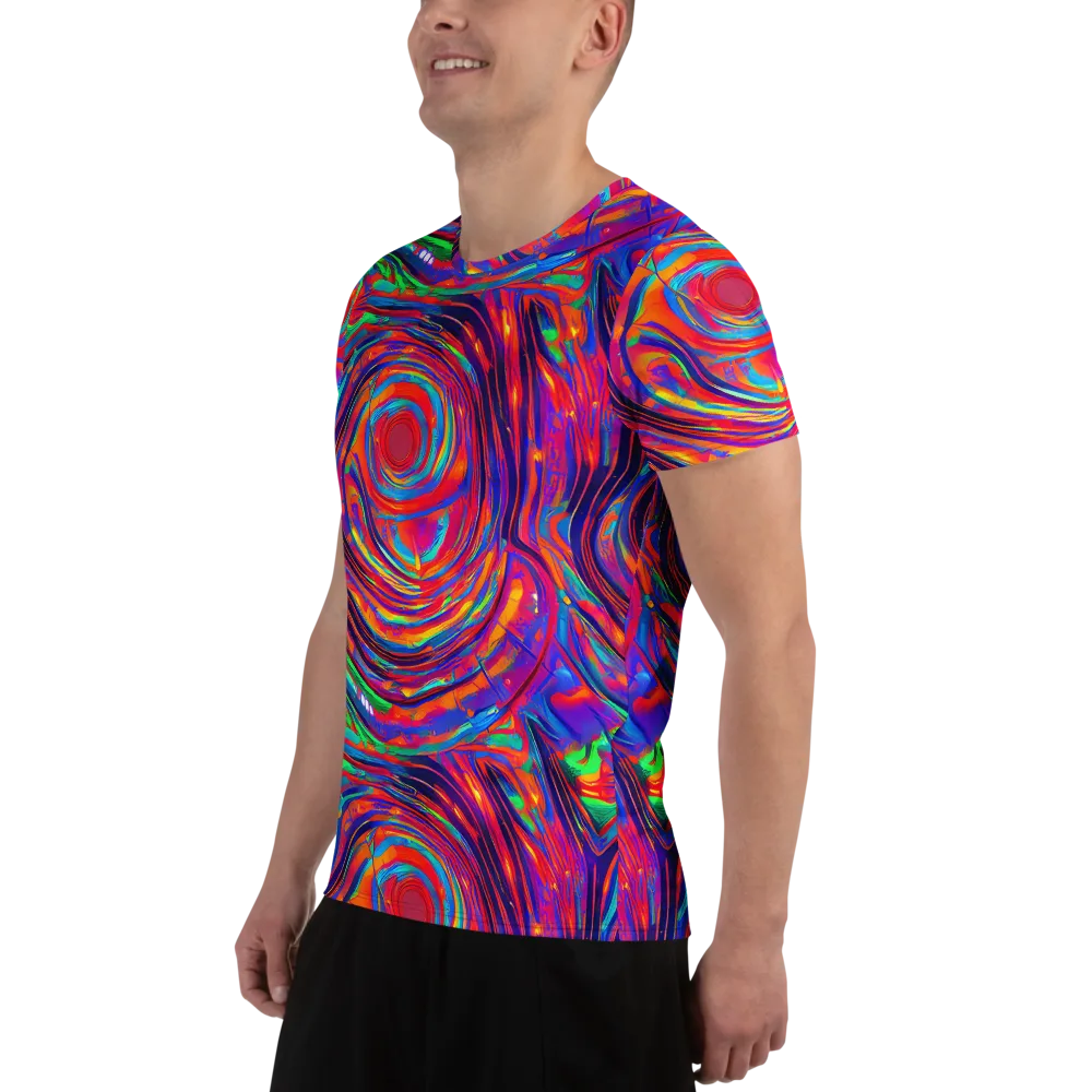 Quantum Spiral on Men's Athletic T-Shirt — Left