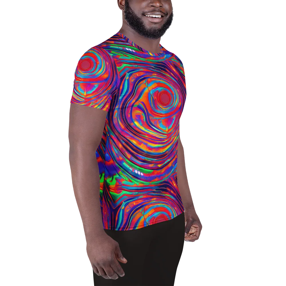 Quantum Spiral on Men's Athletic T-Shirt — Right
