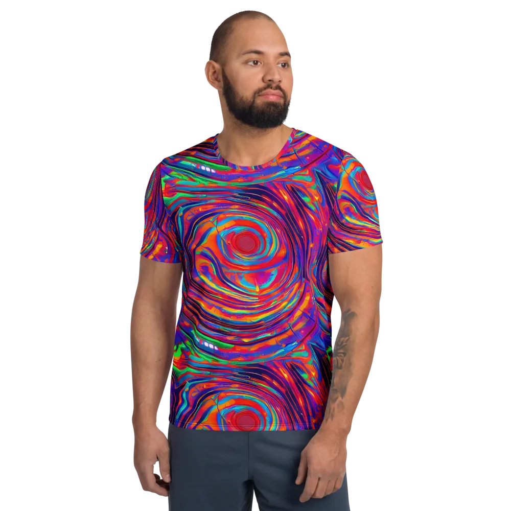 Quantum Spiral on Men's Athletic T-Shirt — Front