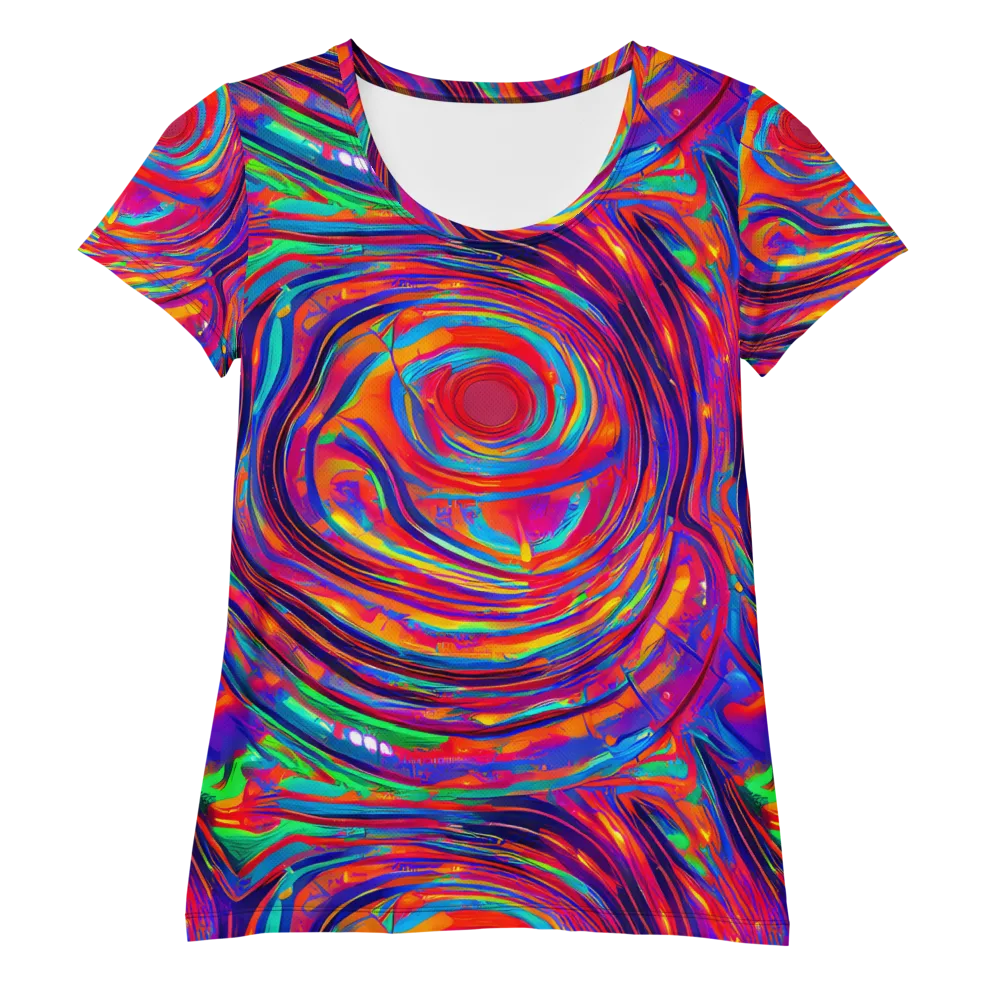 Quantum Spiral on Women's Athletic T-Shirt — Front