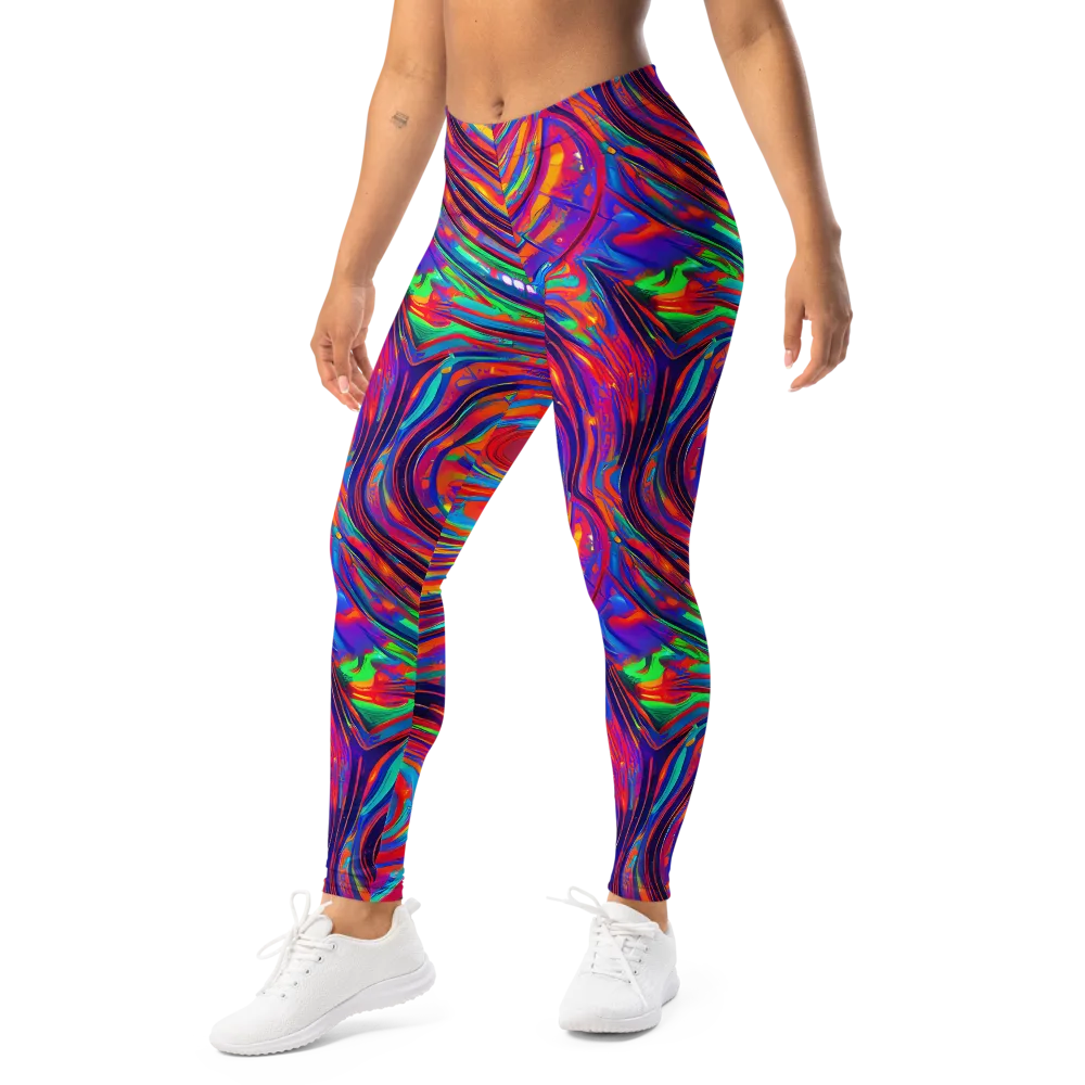 Quantum Spiral on Leggings — Left Front