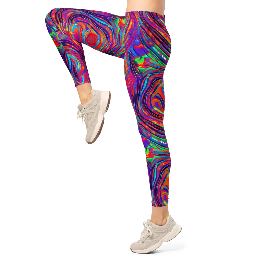 Quantum Spiral on Leggings — Left