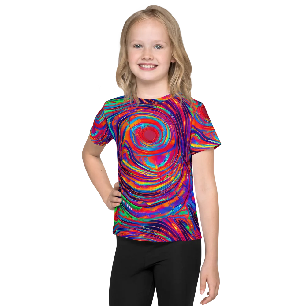 Quantum Spiral on Kids Crew Neck T-Shirt — Front