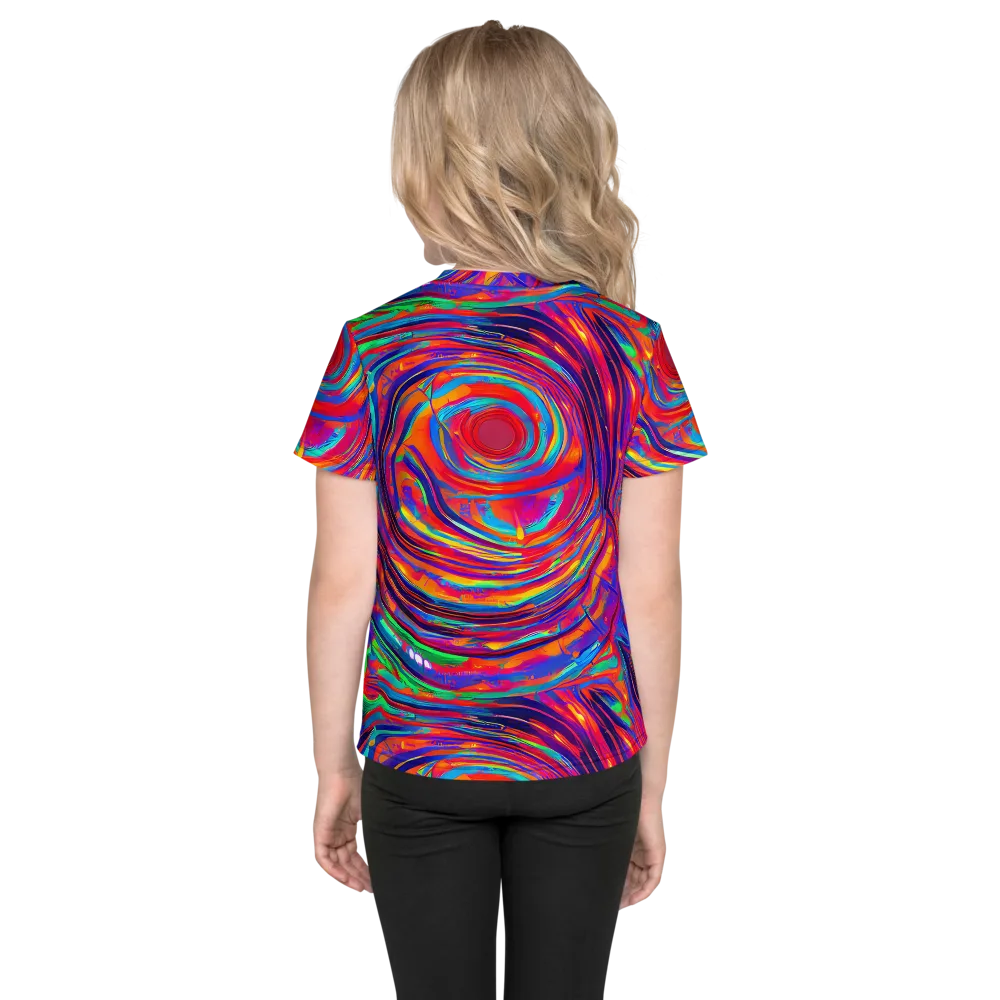 Quantum Spiral on Kids Crew Neck T-Shirt — Back