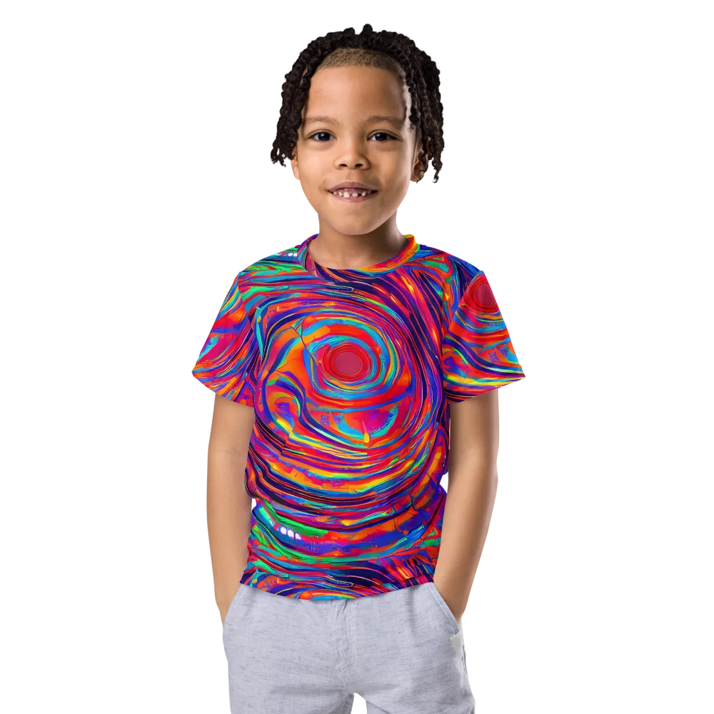 Quantum Spiral on Kids Crew Neck T-Shirt — Front