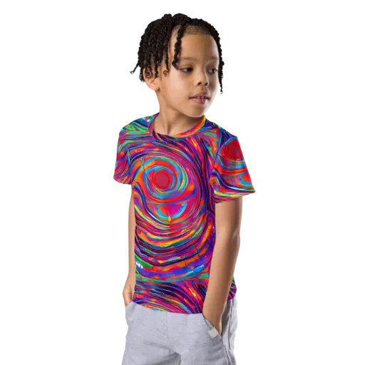 Quantum Spiral on a Kids Crew Neck T-Shirt