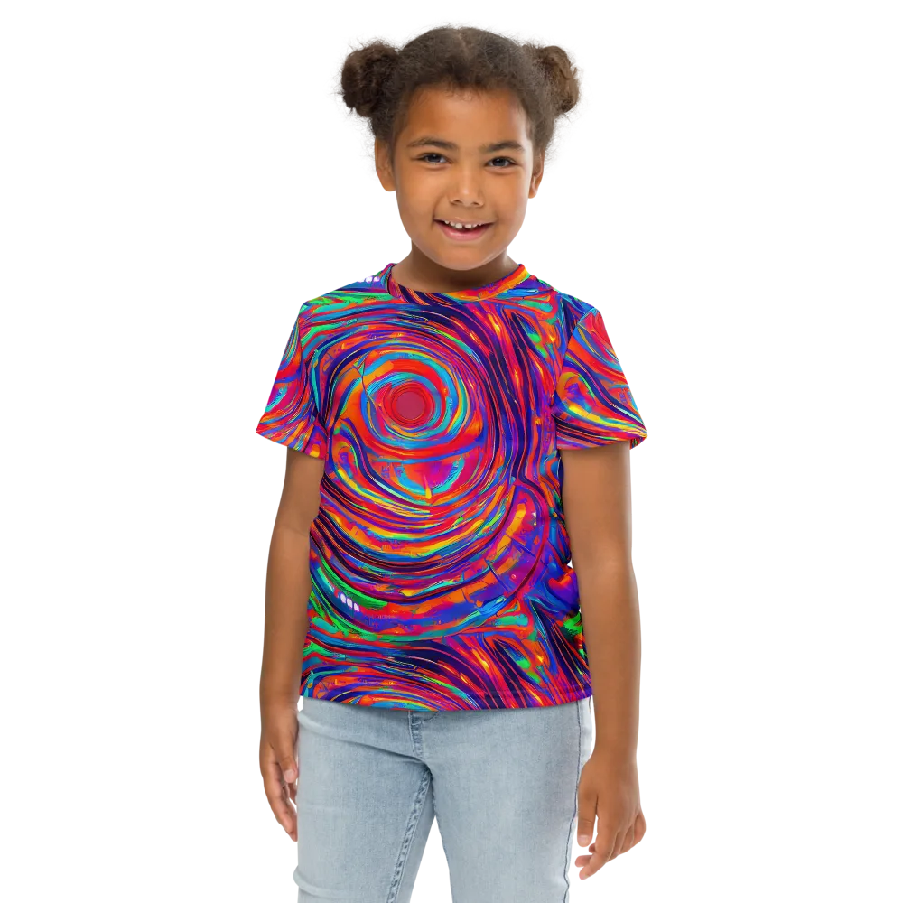 Quantum Spiral on Kids Crew Neck T-Shirt — Front