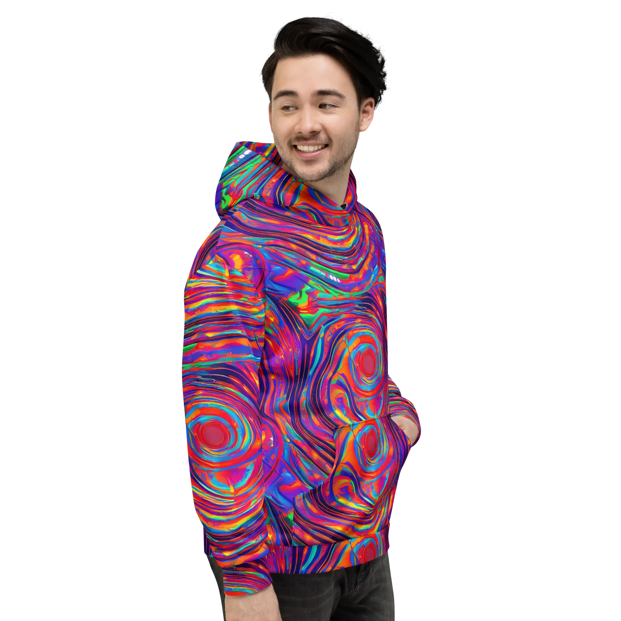 Quantum Spiral on Hoodie — Right