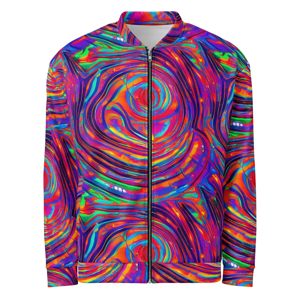 Quantum Spiral on Bomber Jacket — Front