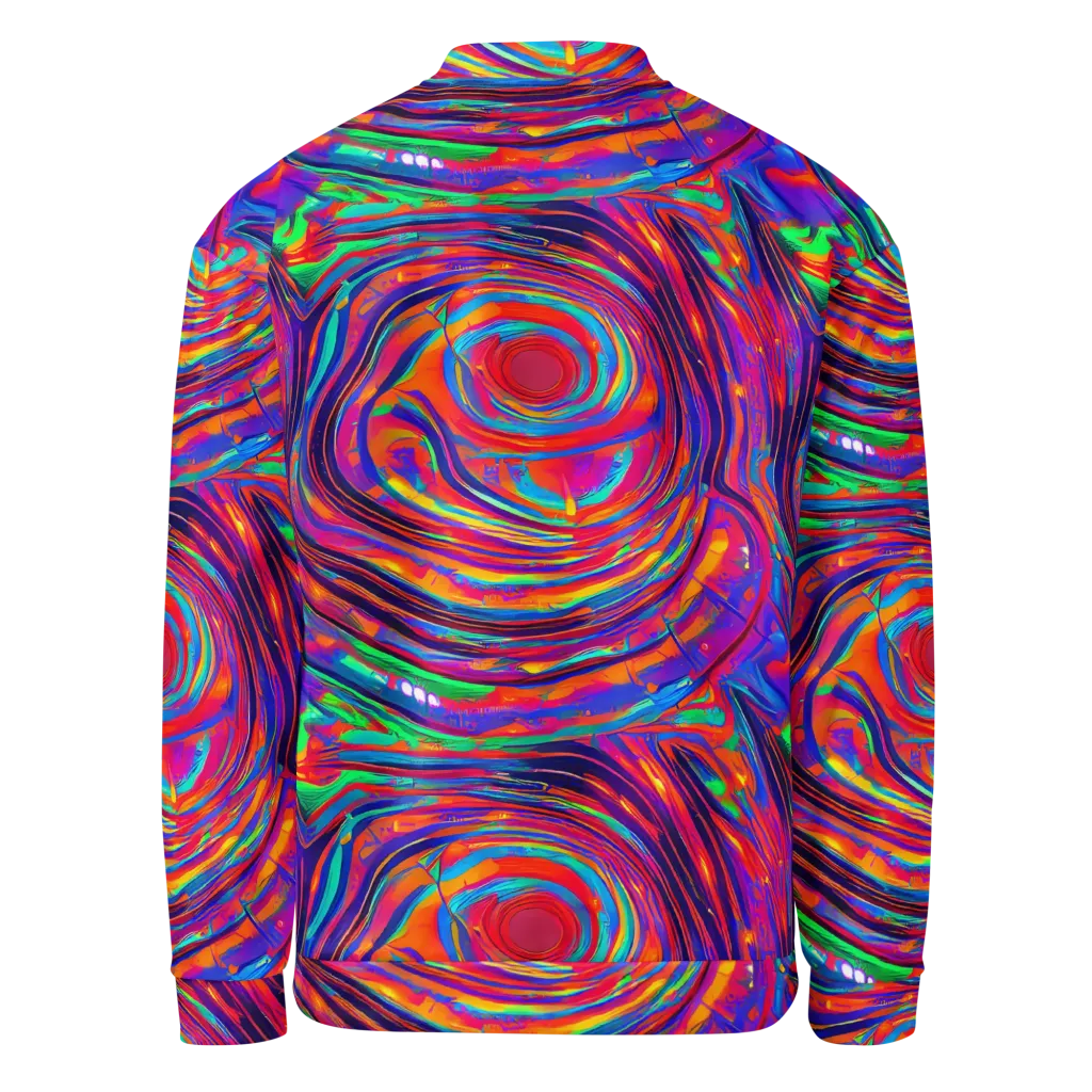 Quantum Spiral on Bomber Jacket — Back