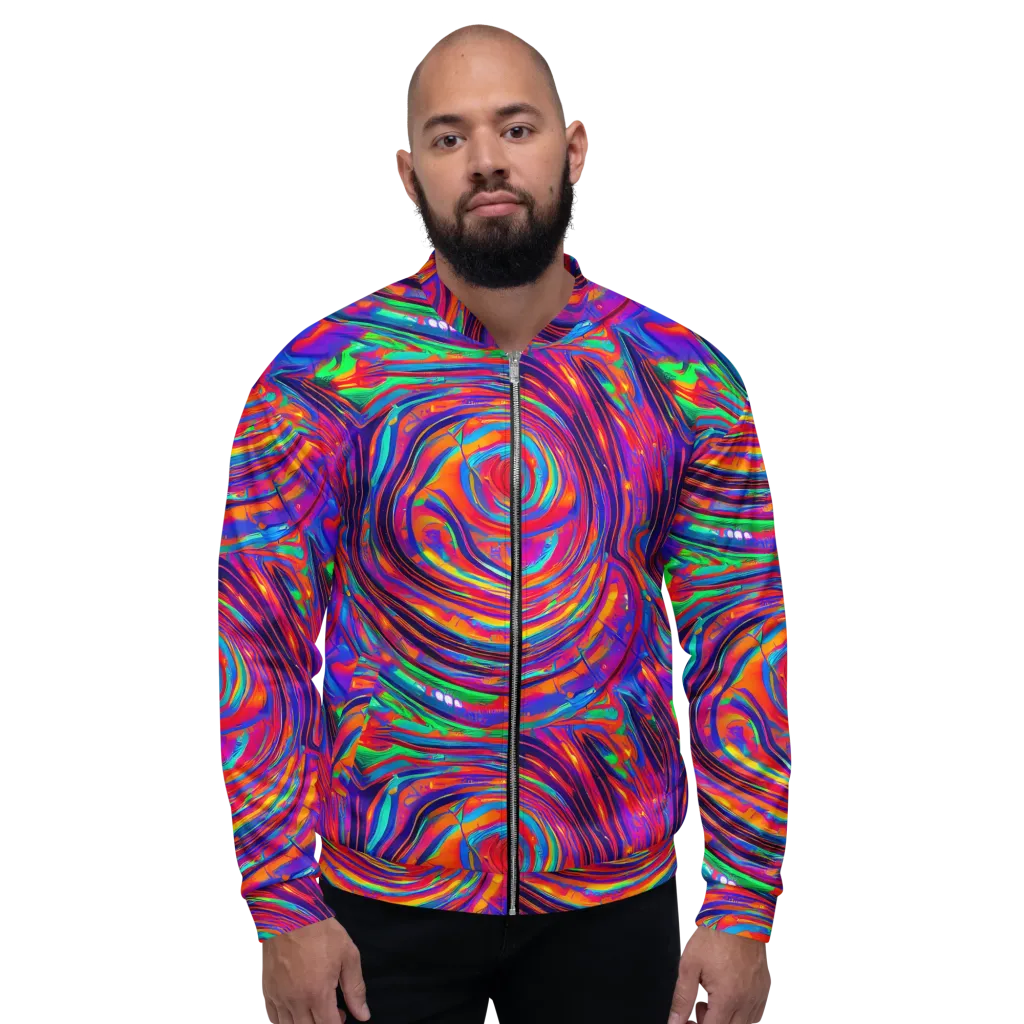Quantum Spiral on Bomber Jacket — Front