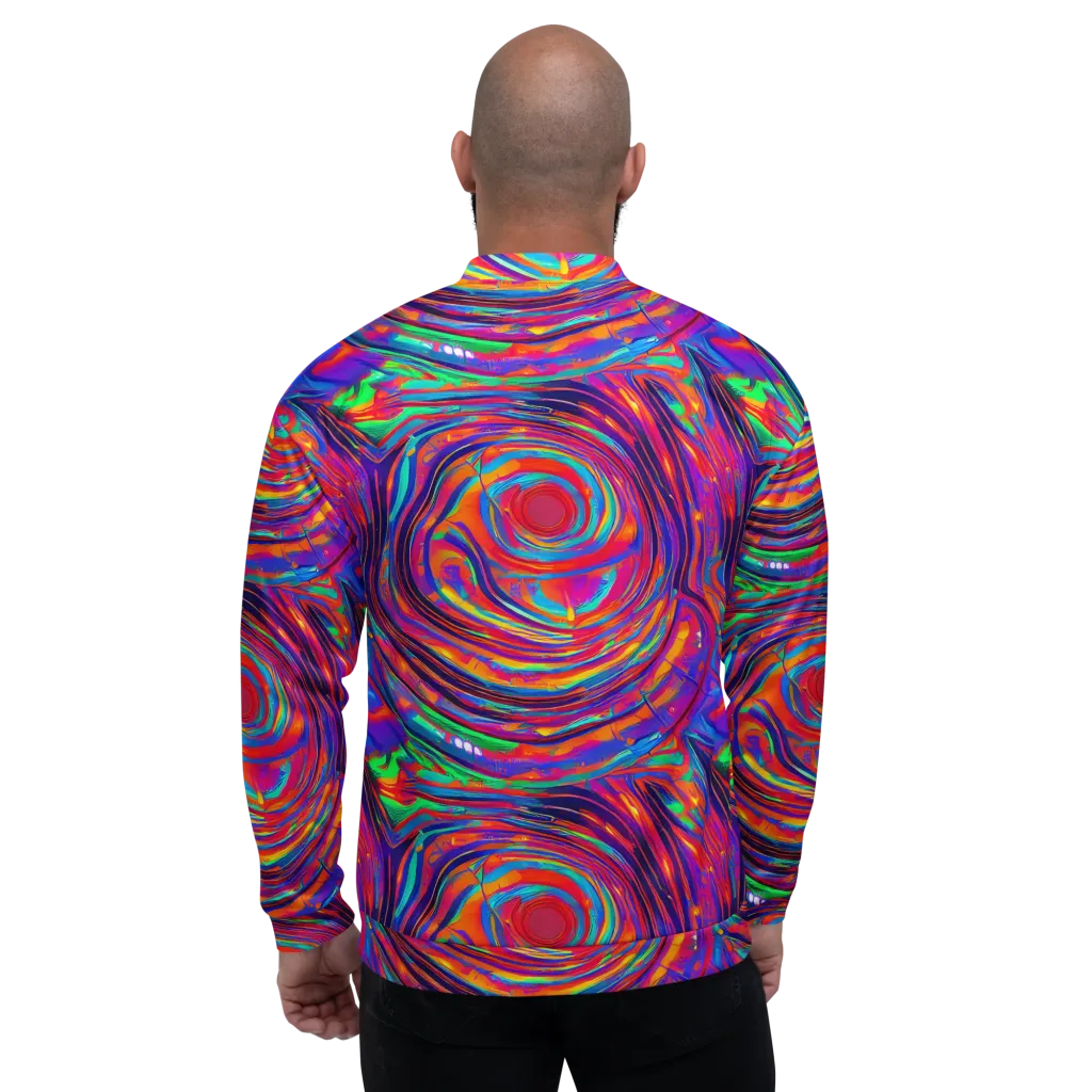 Quantum Spiral on Bomber Jacket — Back