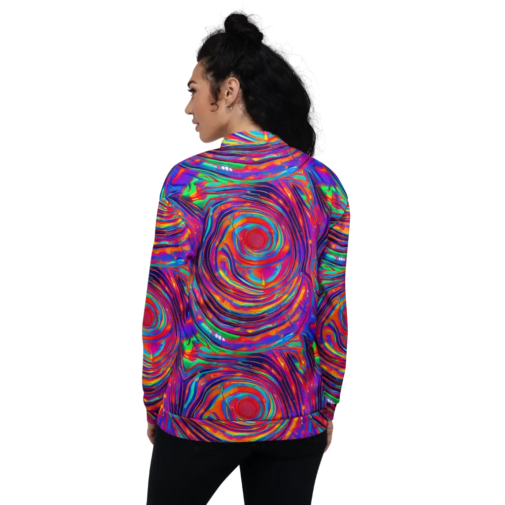 Quantum Spiral on Bomber Jacket — Back