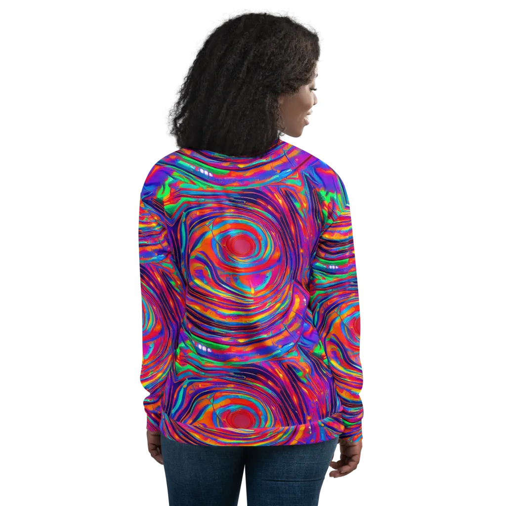 Quantum Spiral on Bomber Jacket — Back