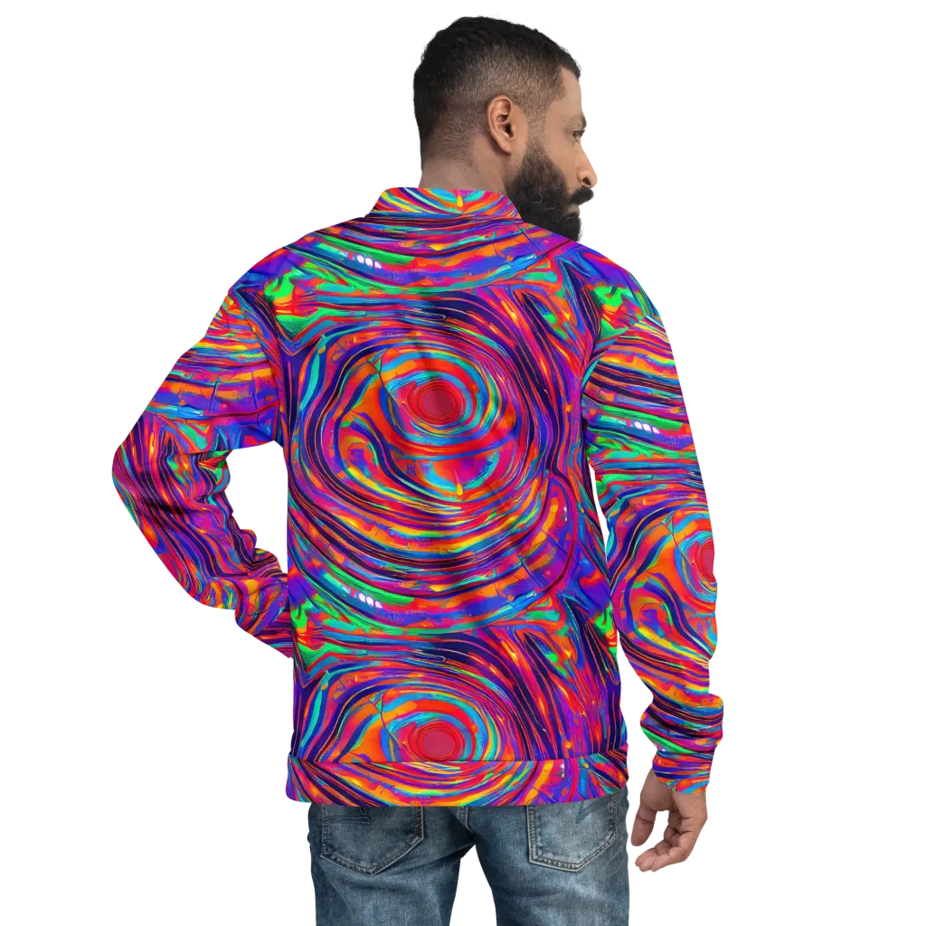 Quantum Spiral on Bomber Jacket — Back