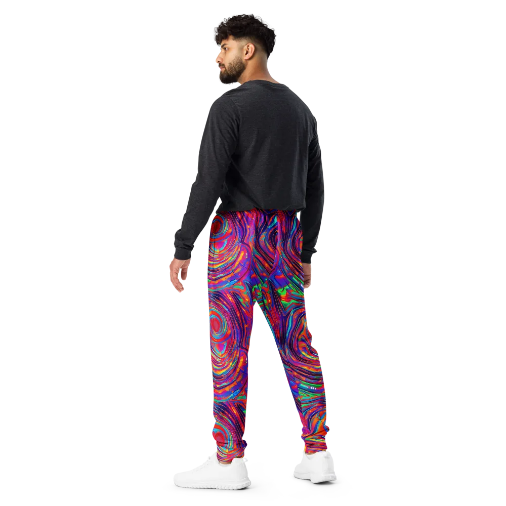 Quantum Spiral on Men's Joggers — Back