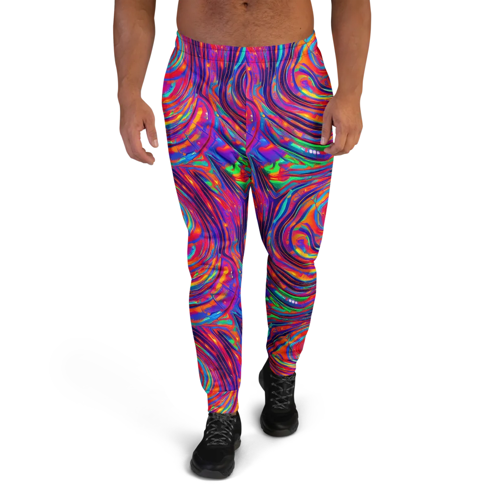 Quantum Spiral on Men's Joggers — Front