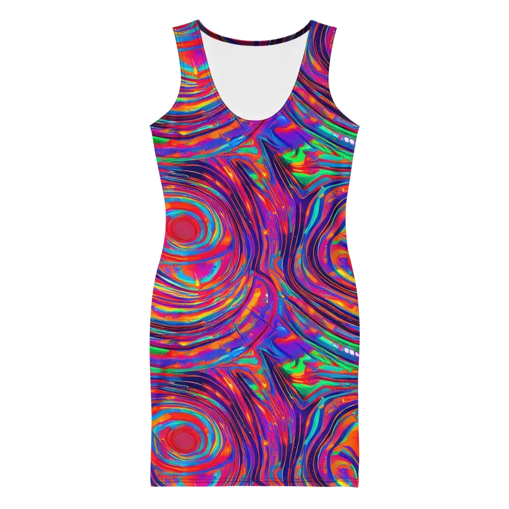 Quantum Spiral on Bodycon Dress — Front