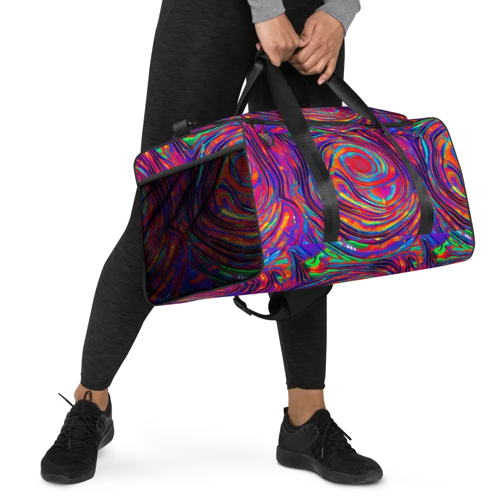 Quantum Spiral on Duffle Bag — Right Front