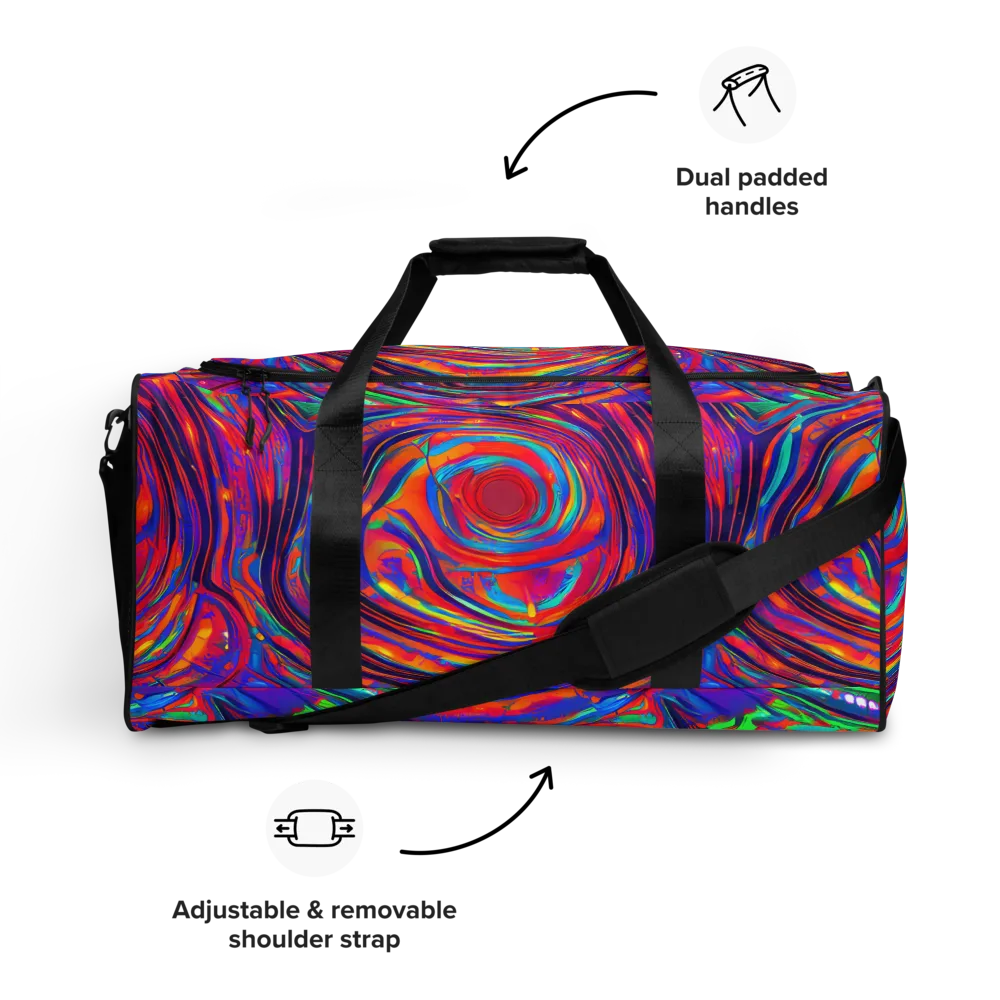 Quantum Spiral on Duffle Bag — Front