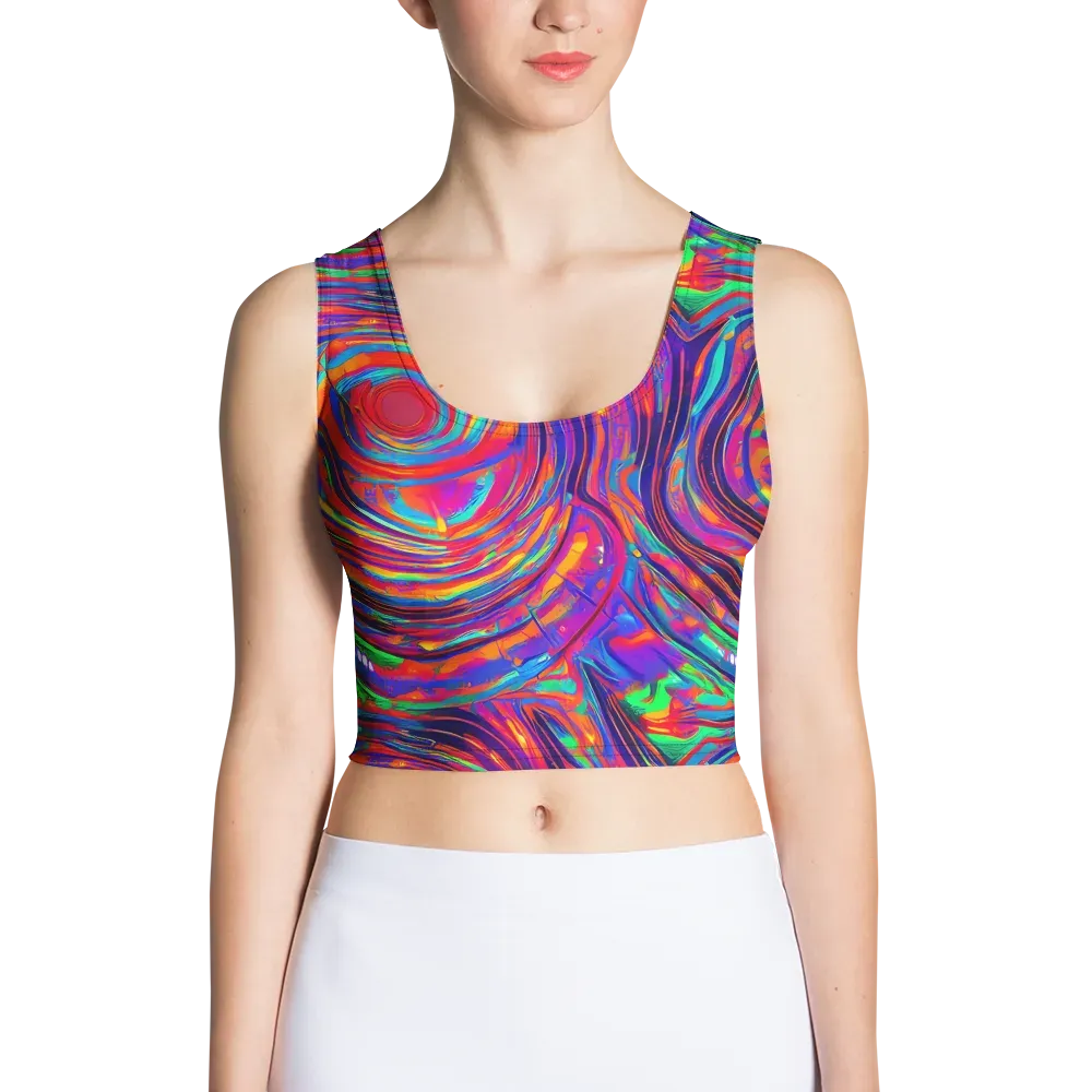Quantum Spiral on Crop Top — Front