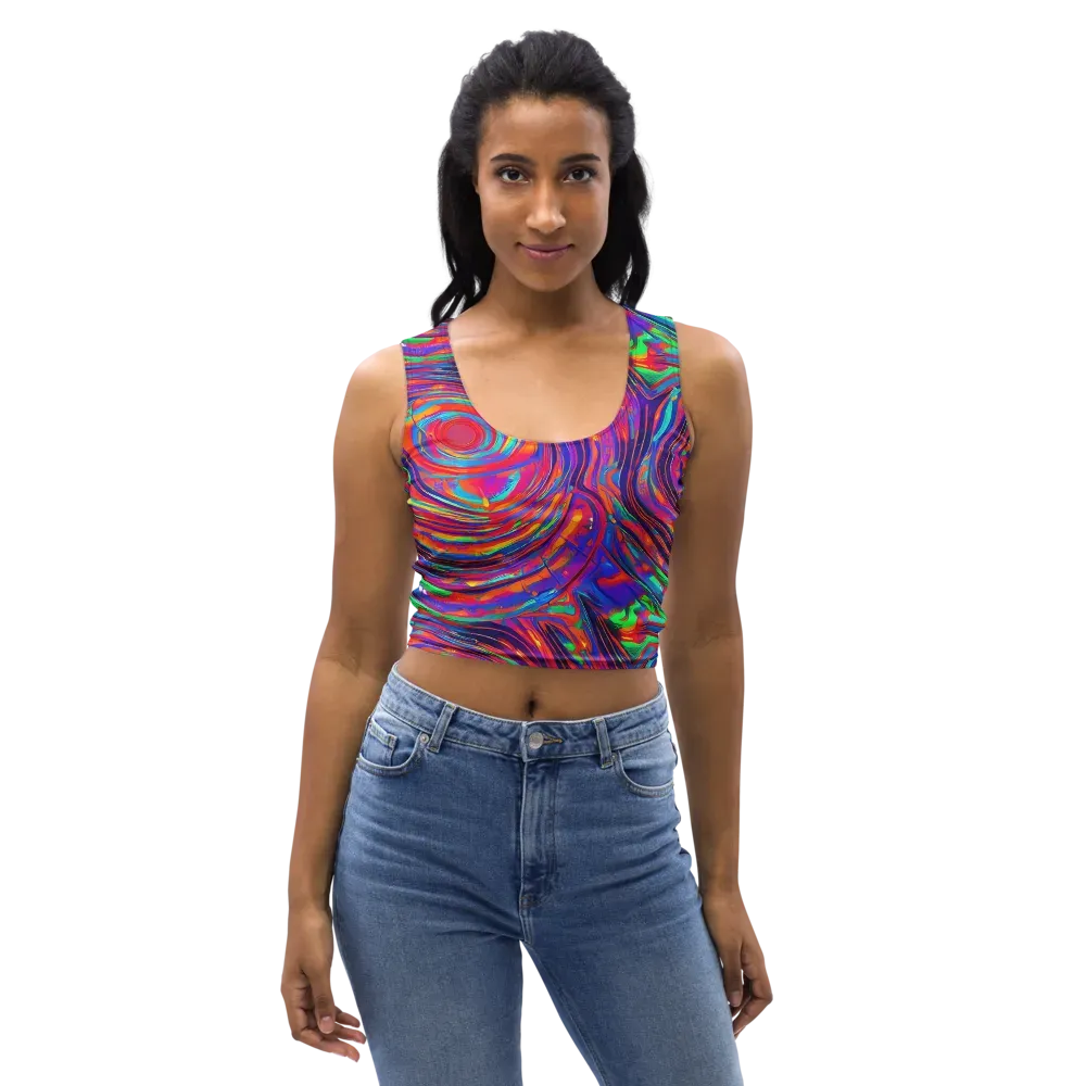 Quantum Spiral on Crop Top — Front