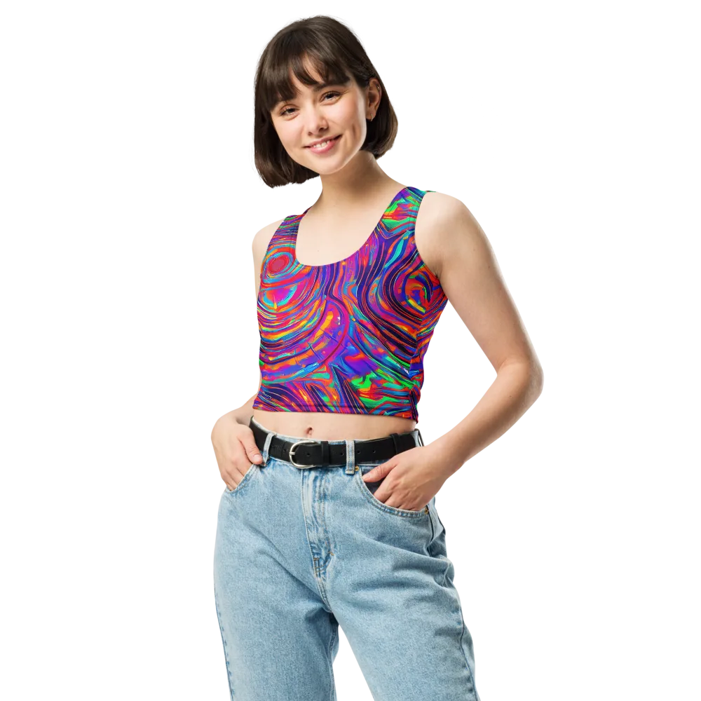 Quantum Spiral on Crop Top — Front