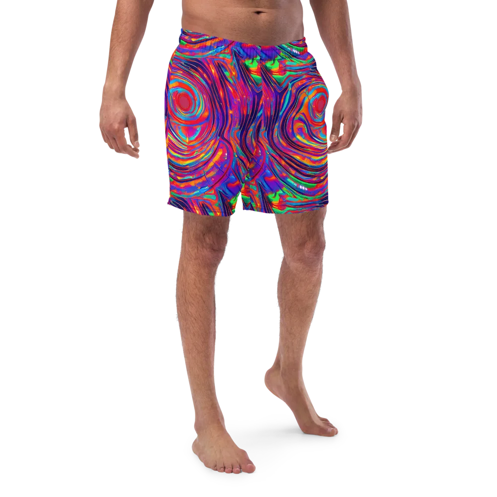 Quantum Spiral on Swim Trunks — Front