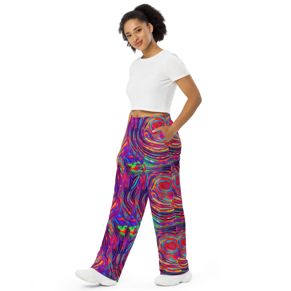 Quantum Spiral on Wide-Leg Pants — Left Front