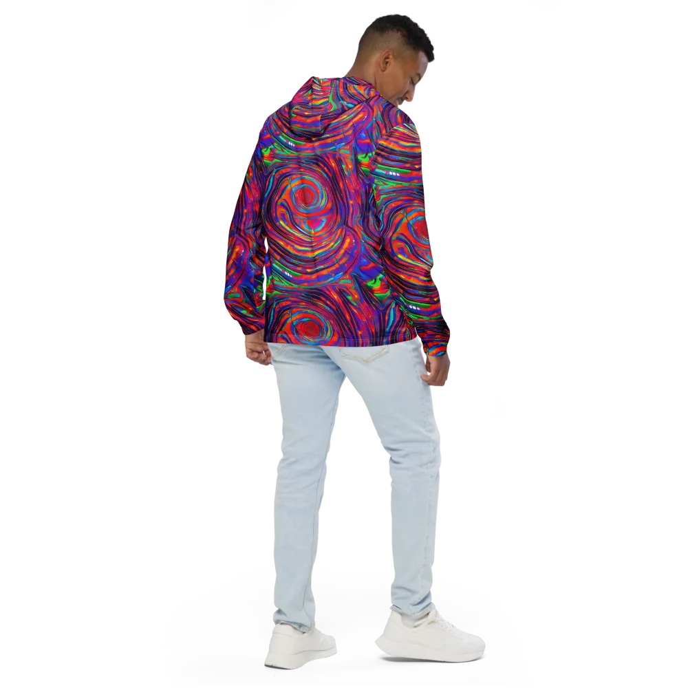 Quantum Spiral on Men's Windbreaker — Back