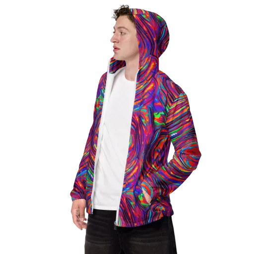 Quantum Spiral on a Men's Windbreaker