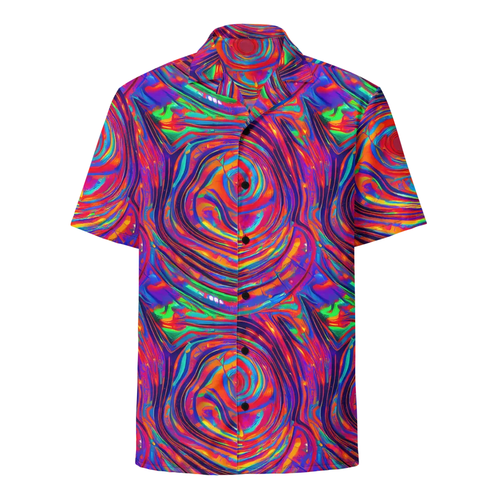 Quantum Spiral on Button Shirt — Front