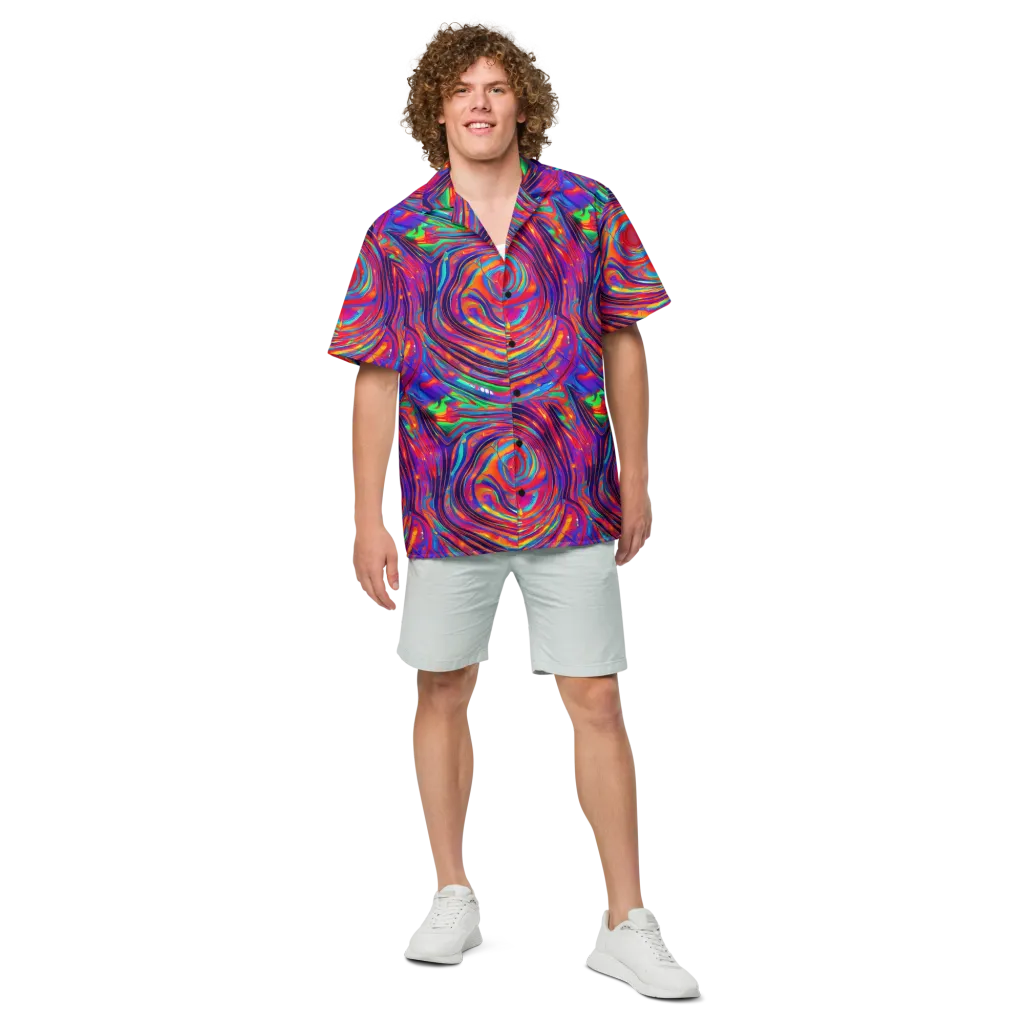 Quantum Spiral on Button Shirt — Front