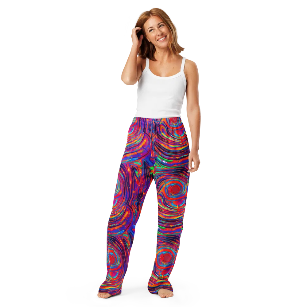 Quantum Spiral on Women's Pajama Pants — Front