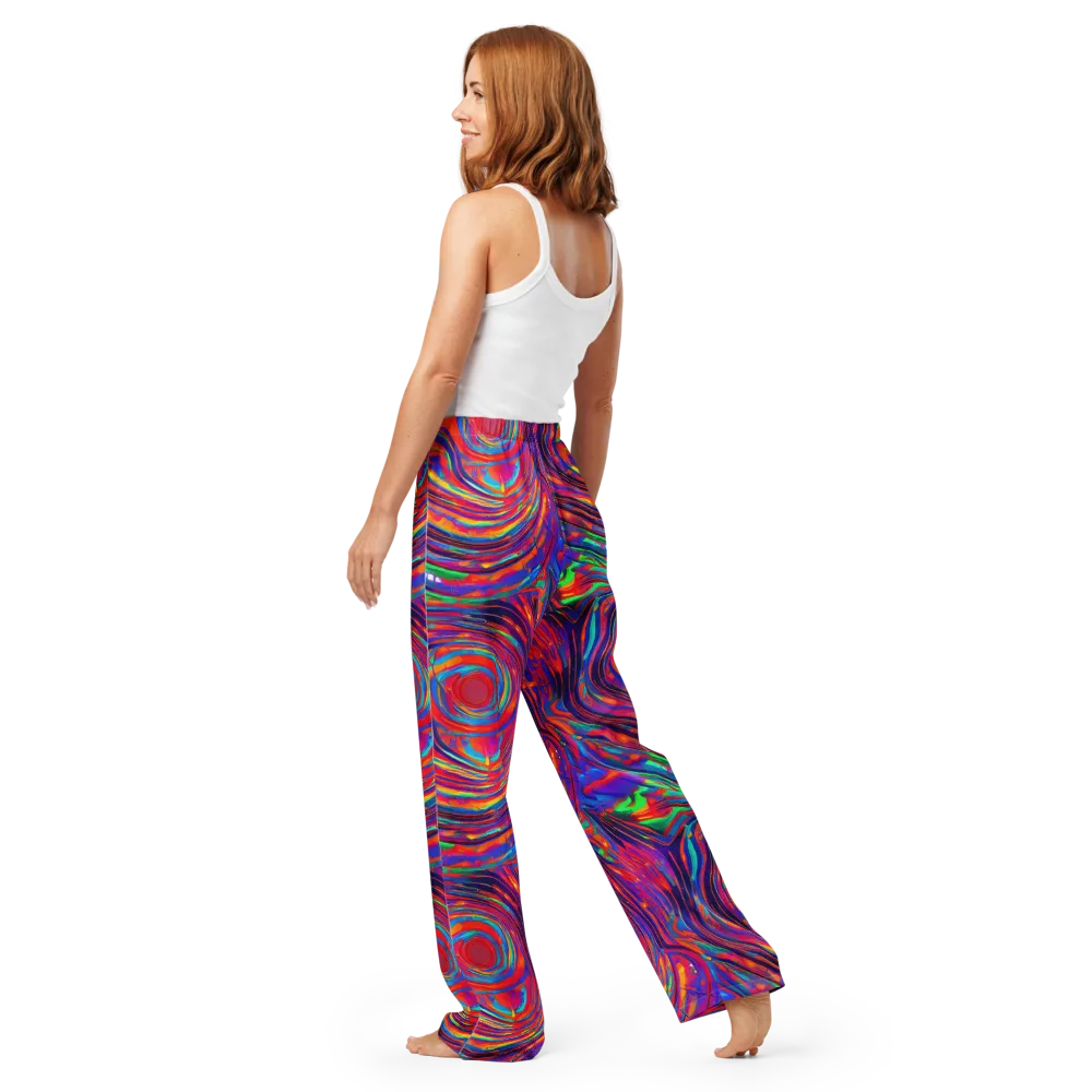 Quantum Spiral on Women's Pajama Pants — Back