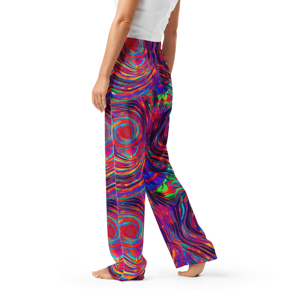 Quantum Spiral on Women's Pajama Pants — Left