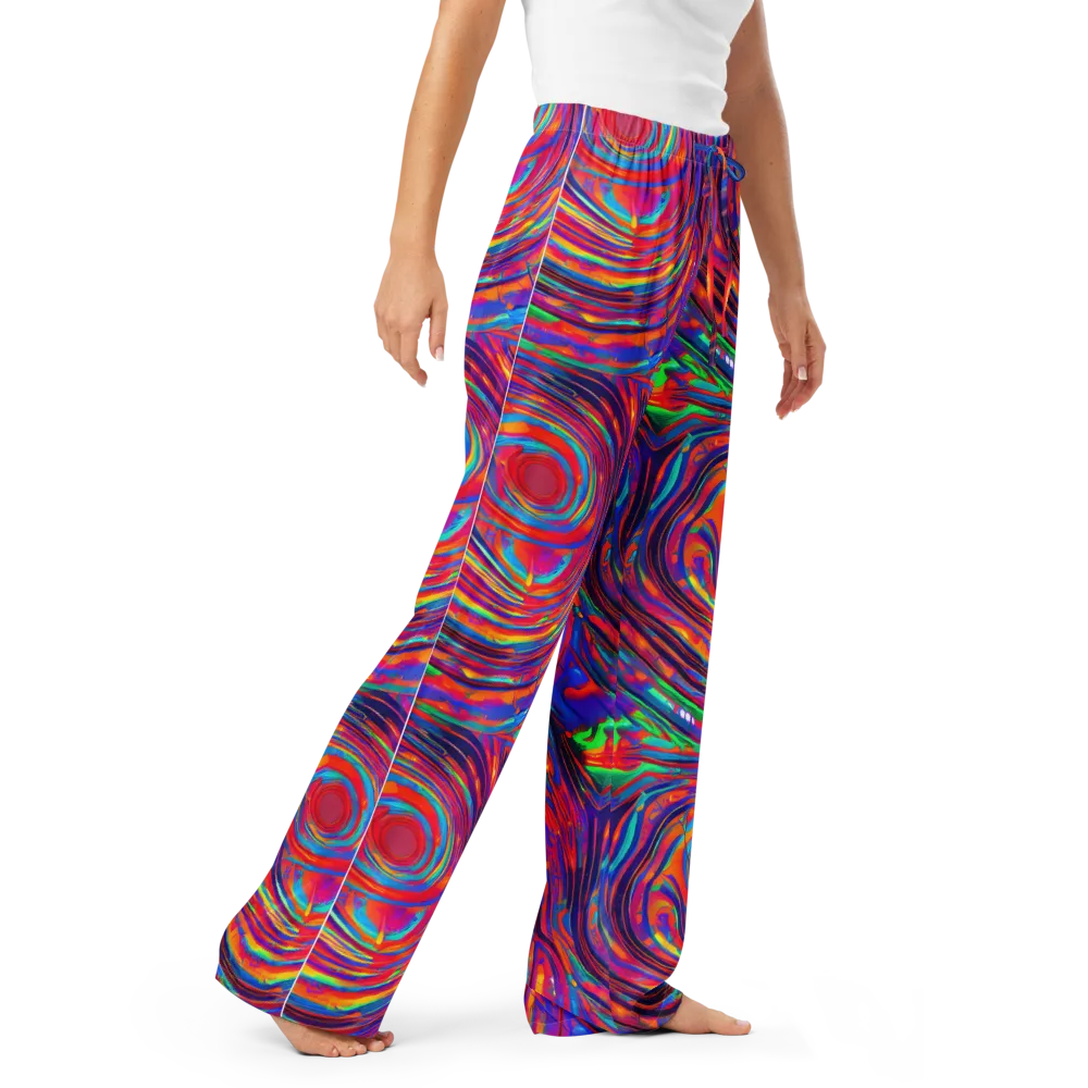 Quantum Spiral on Women's Pajama Pants — Right Front