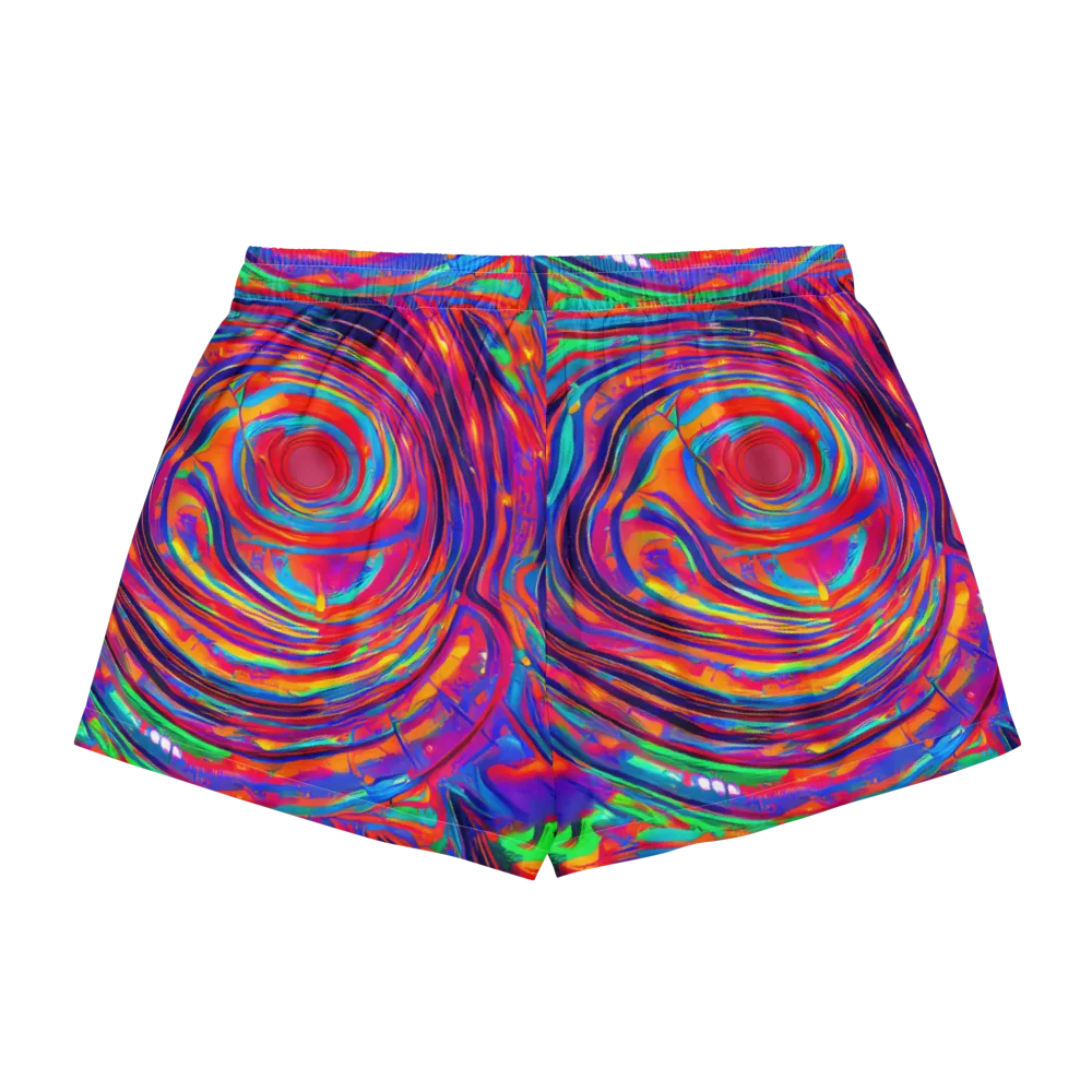 Quantum Spiral on Women's Pajama Shorts — Back