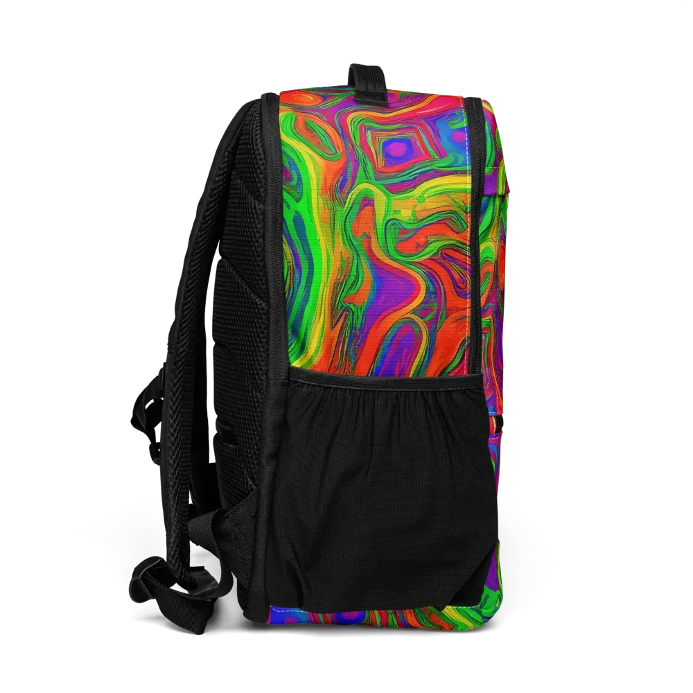 Psychedelic Waves on Utility Backpack — Right