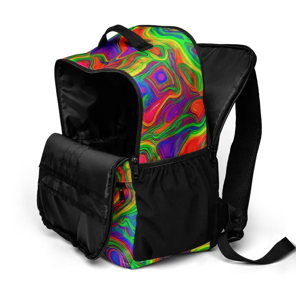 Psychedelic Waves on Utility Backpack — Product details 2
