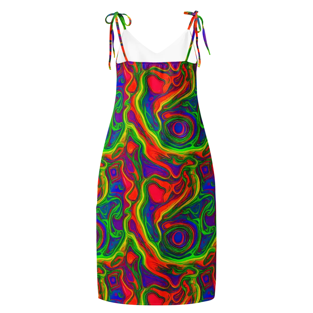 Psychedelic Waves on Slip Dress — Back